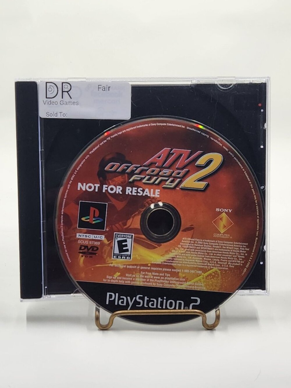 ATV 2 Offroad Fury Not for Resale for PlayStation 2